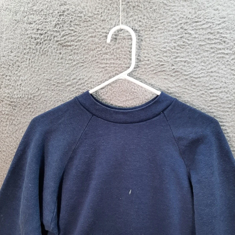 Vintage Healthknit Sweatshirt Men XL Blue Crewneck Pingree Park Colorado 80s 90s